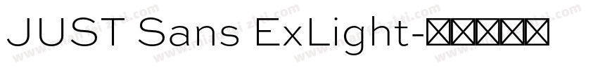 JUST Sans ExLight字体转换